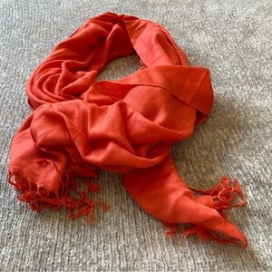 Orange Pashmina Scarf Wrap Melon Coral Lightweight Soft‎ Classic